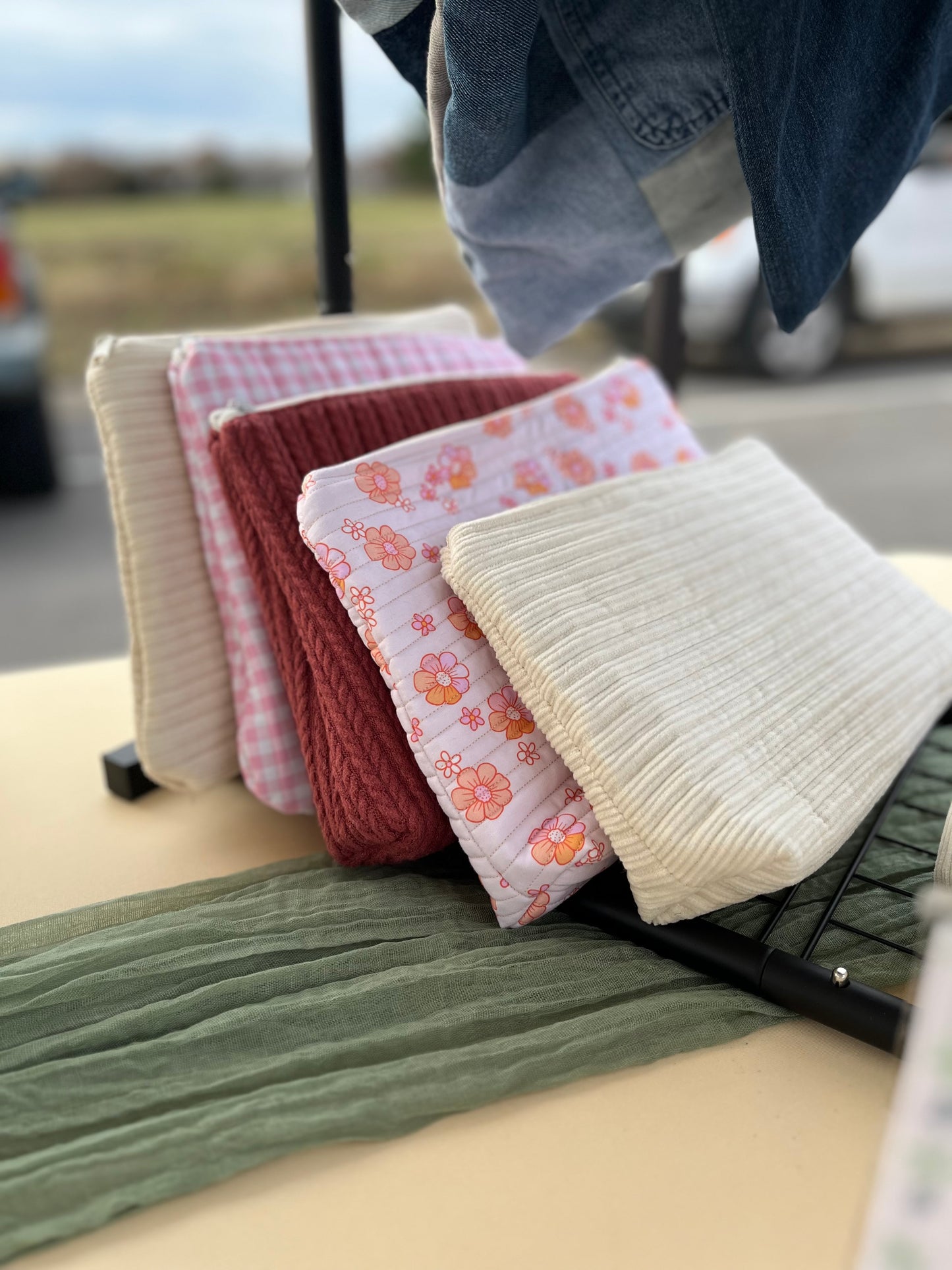 Red Knitted Toiletry Bag - Cori Eclectic Co.