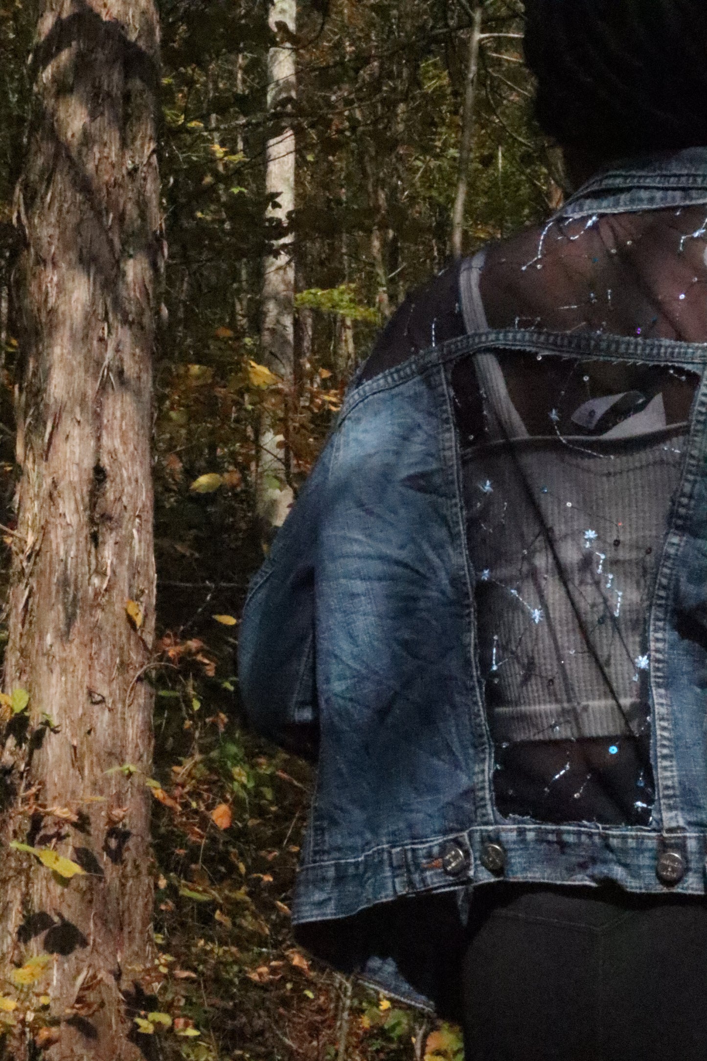 Constellations - Reworked Denim Jacket - Cori Eclectic Co.