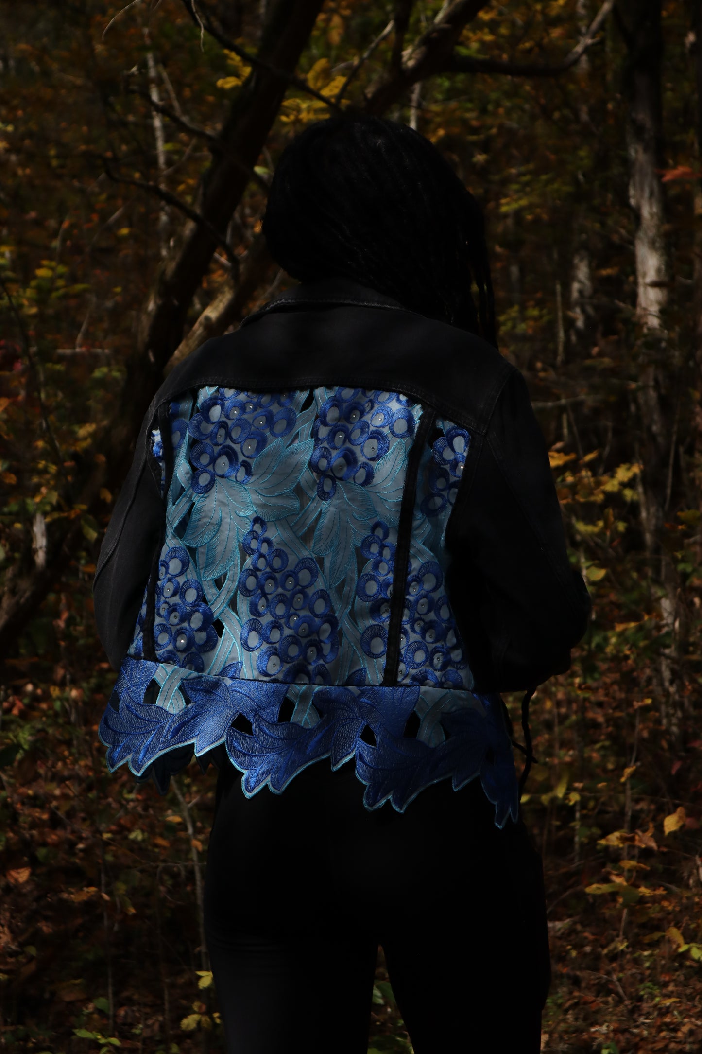 Berry Trail- Reworked Denim Jacket - Cori Eclectic Co.