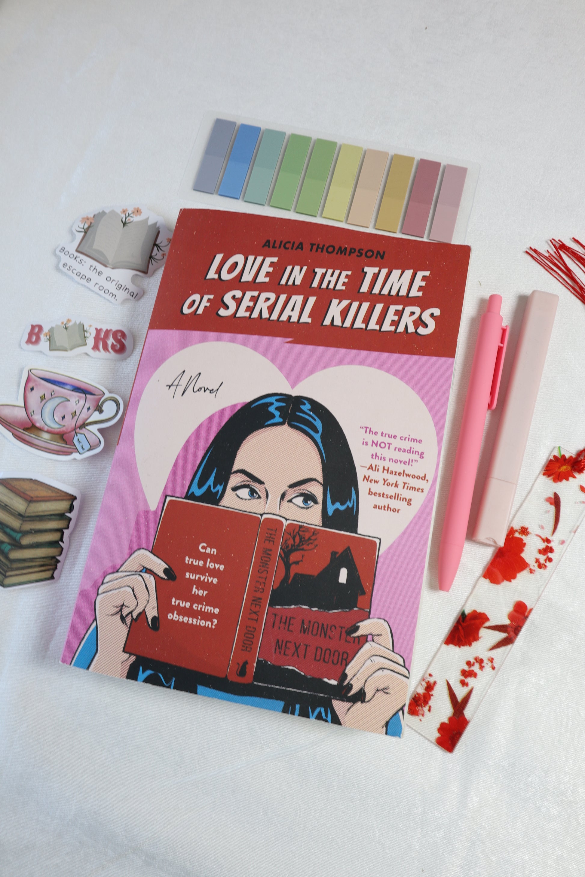 books, new book, mystery gift, reader, surprise, reading list, notation kit, bookmark, sticker, highlighter, pen, romance books, series books